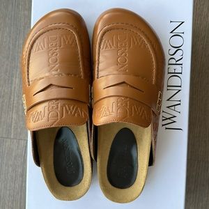 BNIB JW Anderson All-Over Logo Debossed Mules, Size EU39/US9
